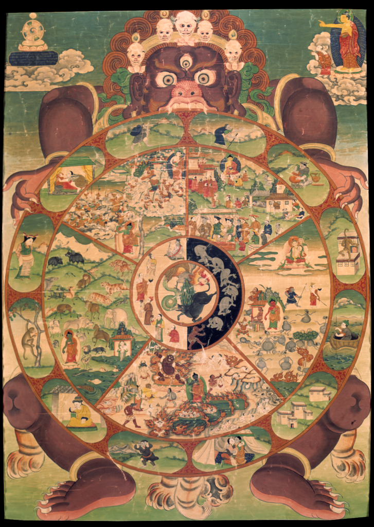 「生命之轮」20世纪初,来自于西藏.摄影:鲁宾艺术博物馆